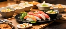 Sushi and traditional Japanese dishes